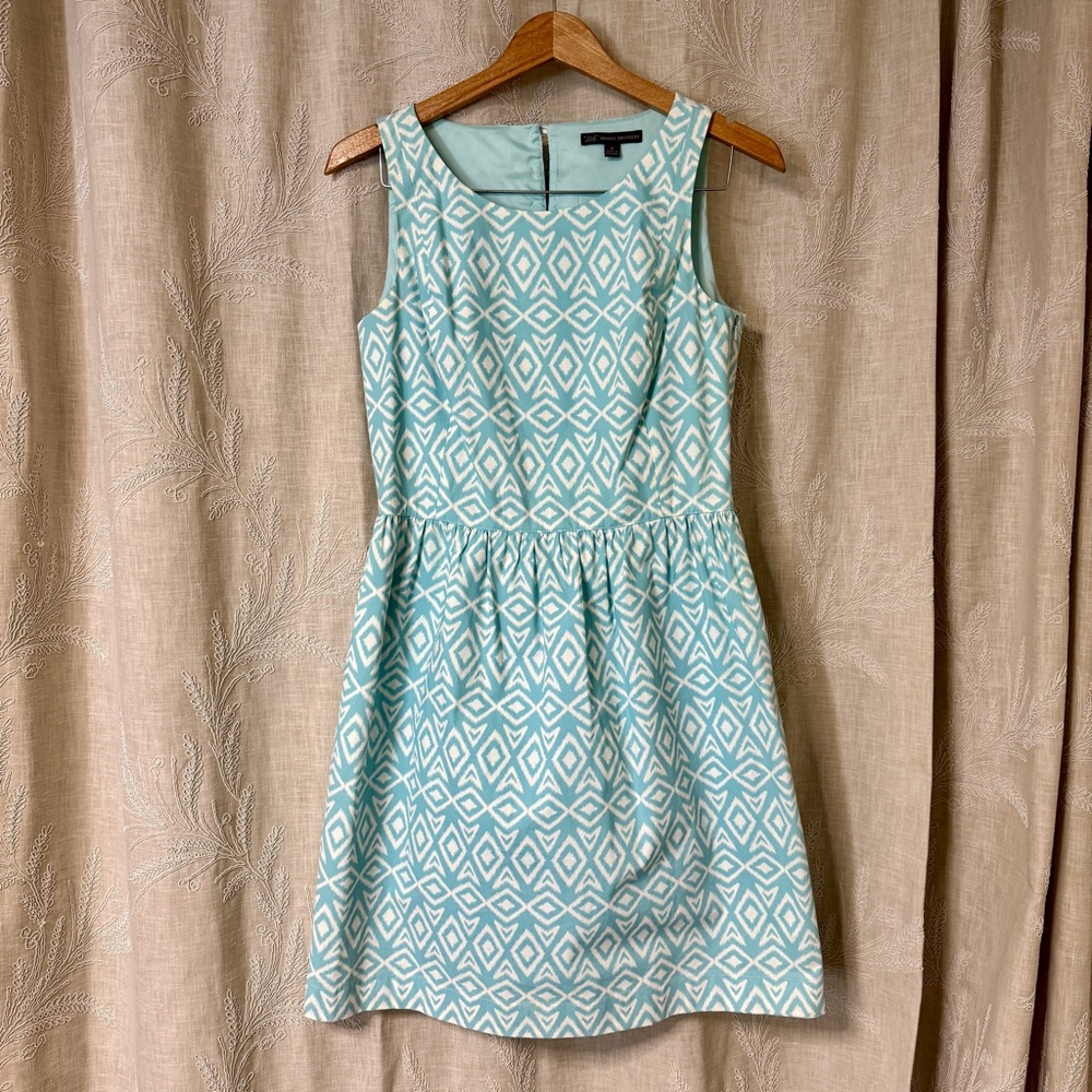 Brooks Brothers “346” Aqua Geometric Mini Dress